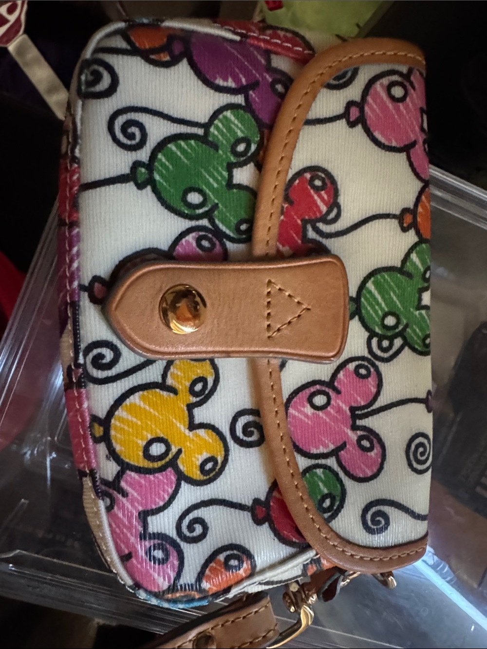 Dooney and Burke Disney Balloon Pattern Wristlet